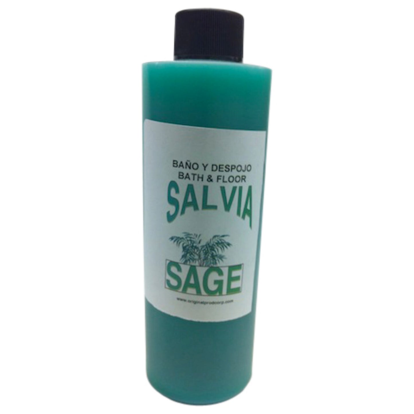 Sage Bath & Floor Wash from Psychic Tyra in an 8oz plastic bottle, perfect for cleansing and protecting your home from negative energies with sage bath wash.
