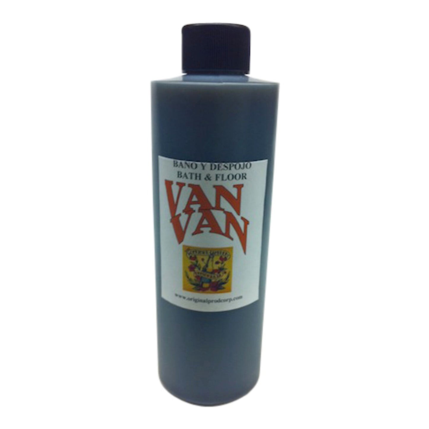 Van Van Bath & Floor Wash, a protective bath wash in an 8oz plastic bottle, crafted with herbs and essential oils for home protection against negative energy.