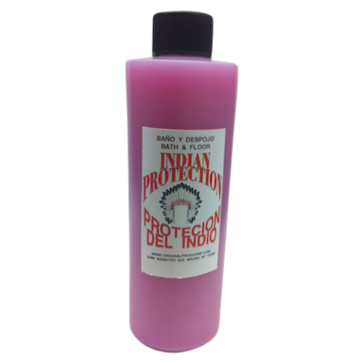 A bottle of Indian Protection Bath & Floor Wash designed for spiritual protection, featuring a special blend of herbs and oils.