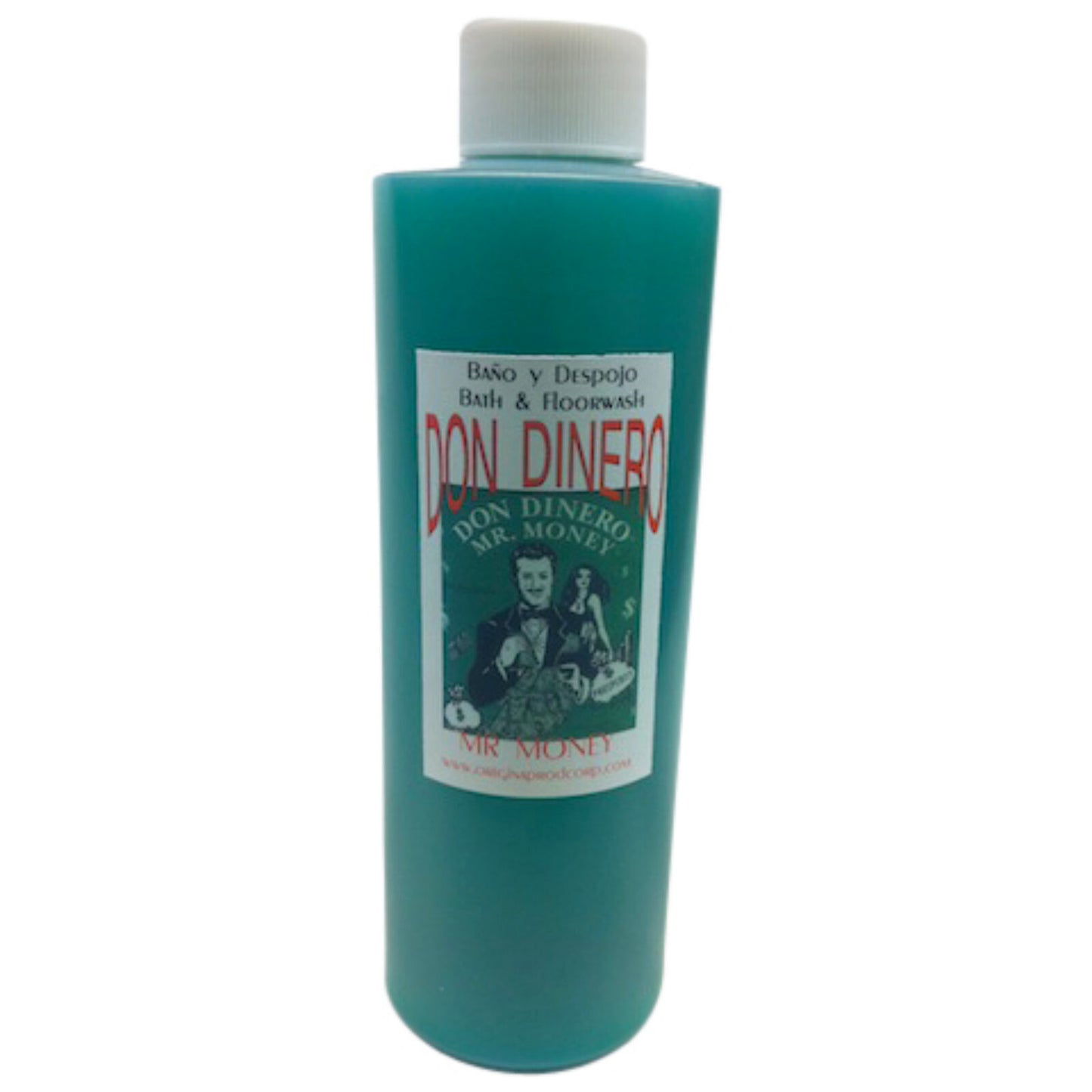Mr. Money (Don Dinero) Bath & Floor Wash: a powerful money drawing wash crafted with special herbs and essential oils to attract wealth and prosperity.