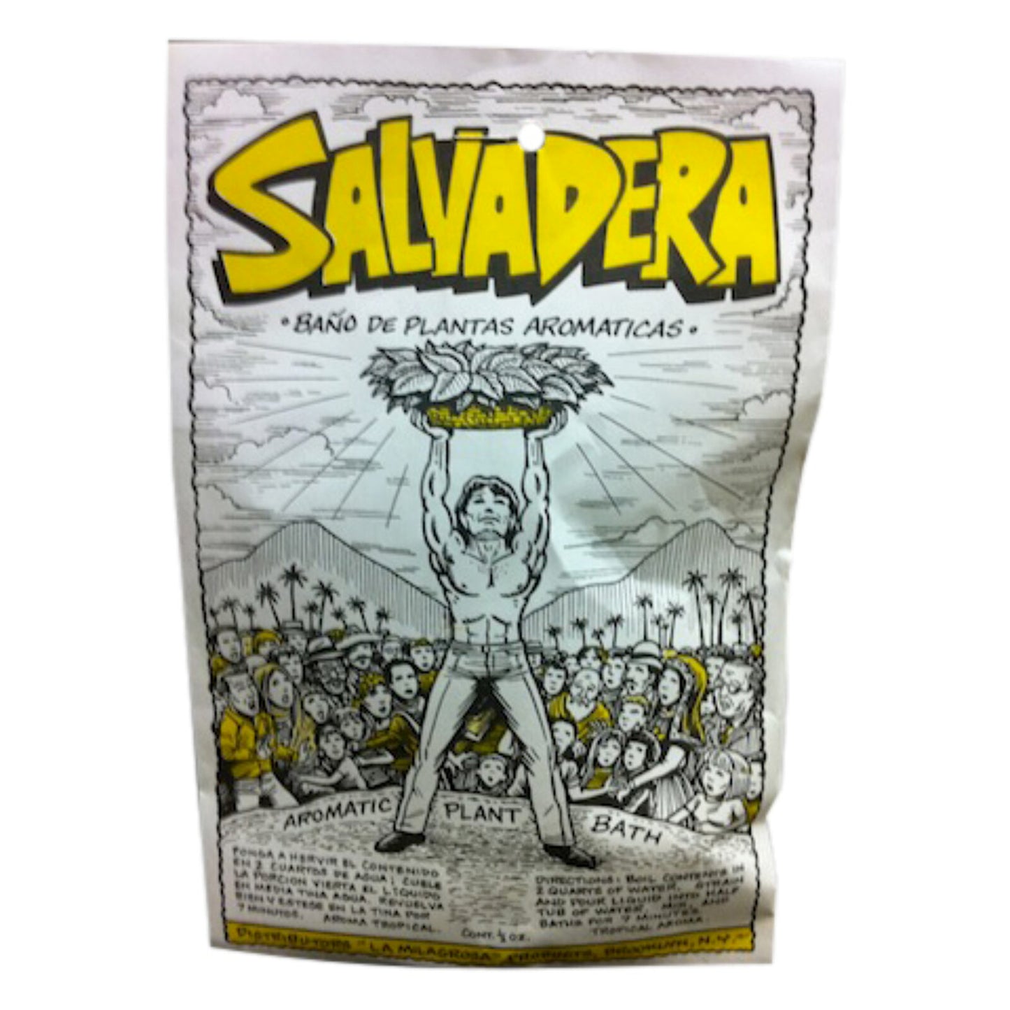 Salvadera Herb Bath for spiritual herbal bath rituals, designed to help overcome difficult circumstances and promote positive energy.