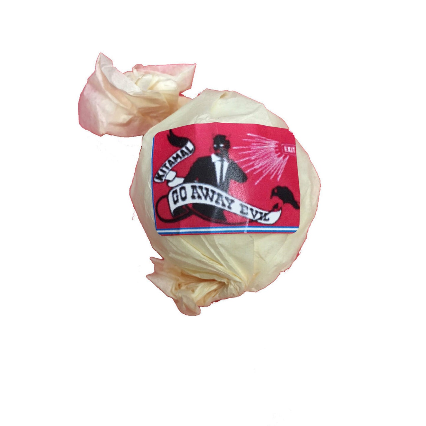 Go Away Evil Bath Bomb - a vibrant bath bomb for negativity that helps cleanse your spirit and invite positive energy.