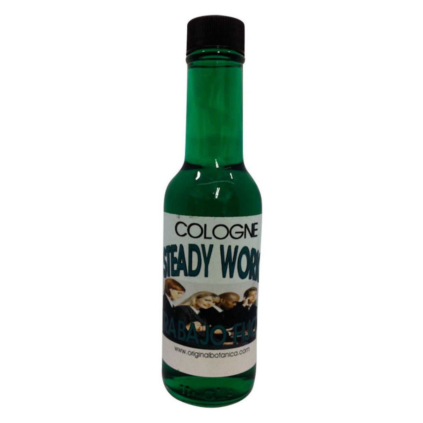 Steady Work - Trabajo Fijo Colo, a steady work fragrance in a 5oz glass bottle, designed to boost confidence and attract job opportunities.