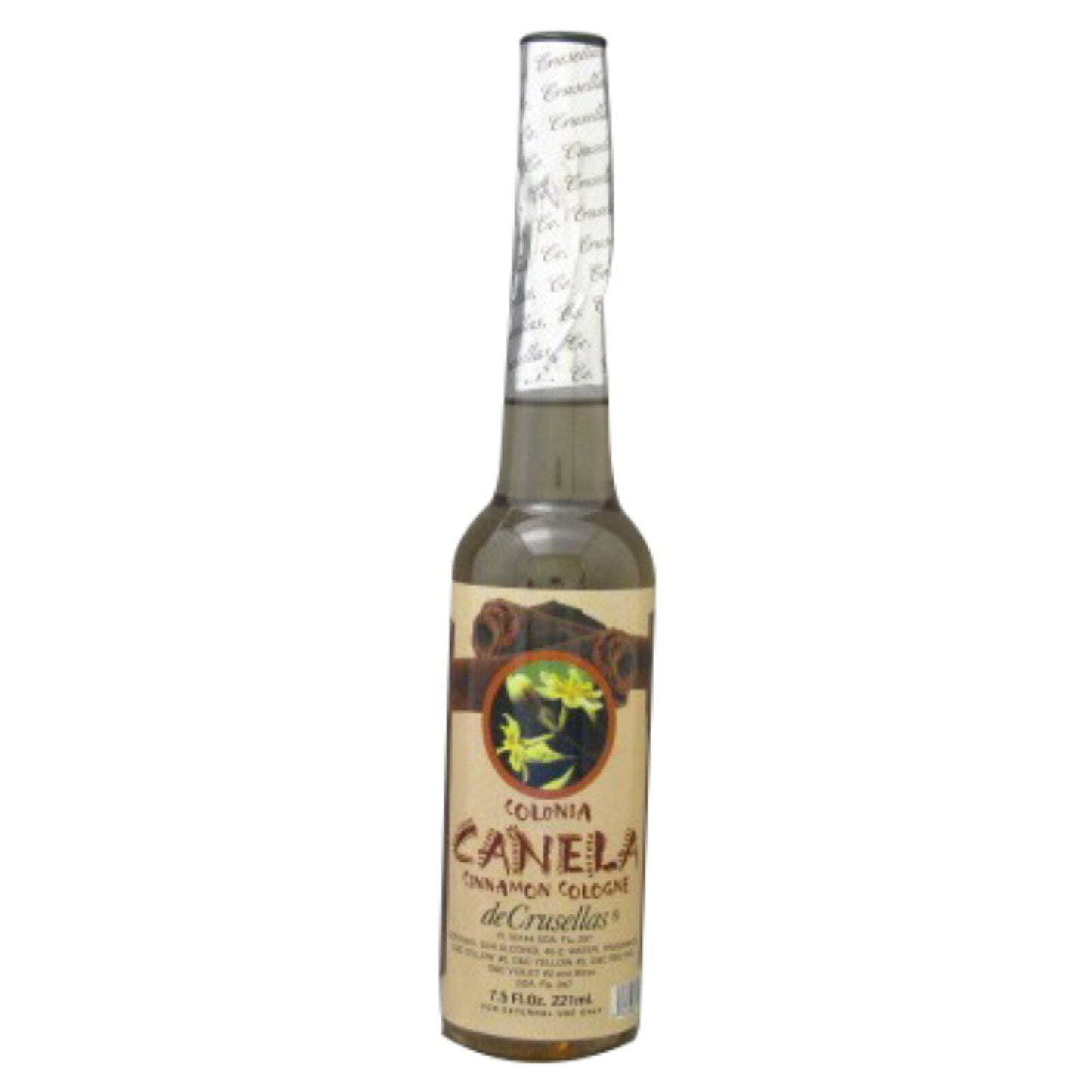 Crusellas Cinnamon - Canela Cologne 7.5oz bottle, a magical cinnamon cologne known for healing, protection, and bringing luck and love.