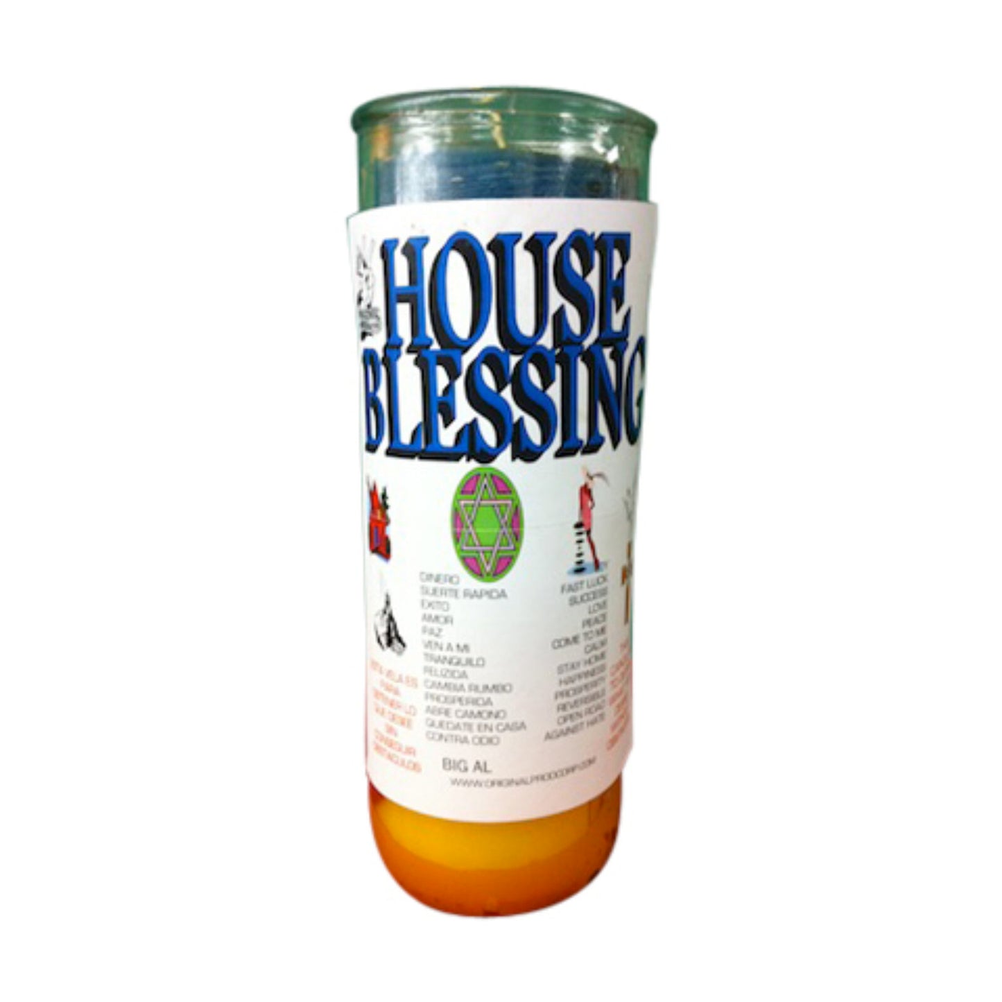 House Blessing Custom Big Al Candle for positive energy and good will in your home. Perfect house blessing candle for spiritual rituals.