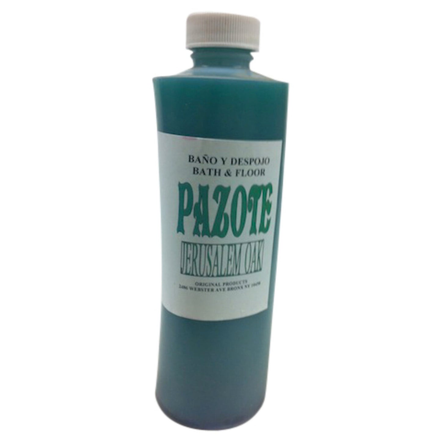 Epazote Bath & Floor Wash in an 8oz plastic bottle, ideal for cleansing and attracting positive energy with its unique epazote bath wash formula.