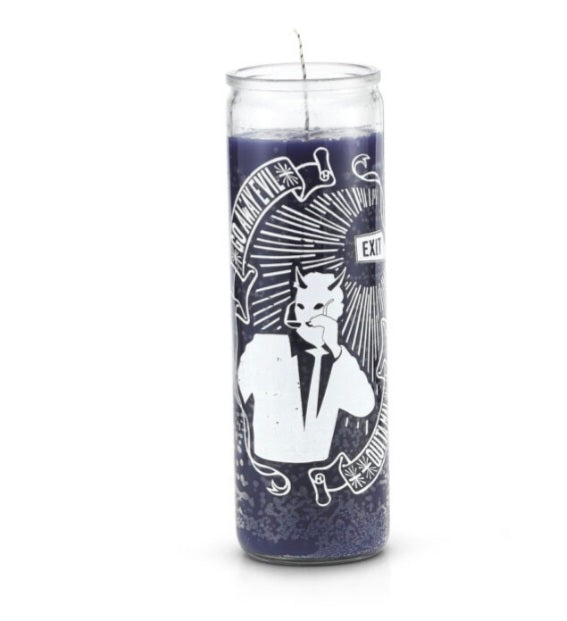 Go Away Evil 7 Day Scented Candle designed as a 7 day candle for protection against evil spirits and demons.