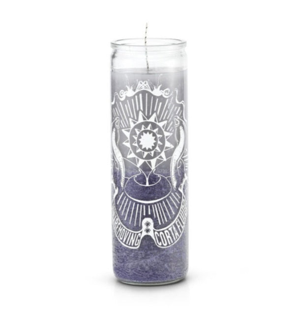 Jinx Removing Custom Scented Candle designed to eliminate hexes and bring good fortune. Perfect for enhancing positivity with its unique fragrance.