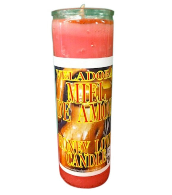 Miel de Amor Custom Scented Candle designed to strengthen bonds, perfect for showing love and devotion, featuring natural ingredients for a romantic experience.