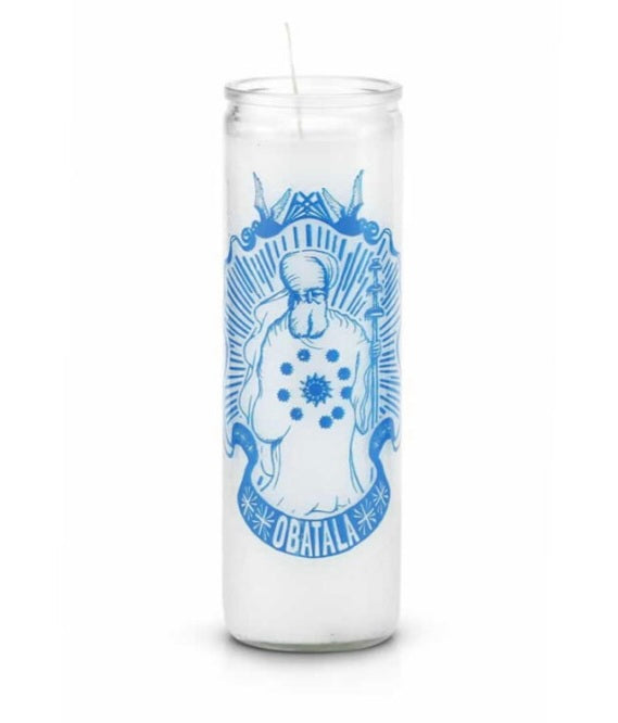 Obatala 7 Day Orisha Candle for protection and guidance from the powerful Orisha Obatala, ideal for legal issues and seeking justice.