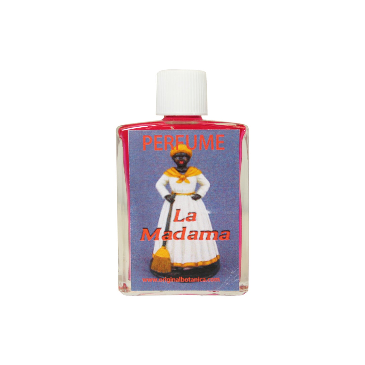 La Madama Perfume in a stylish 1oz glass bottle, designed for spiritual confidence and good luck.