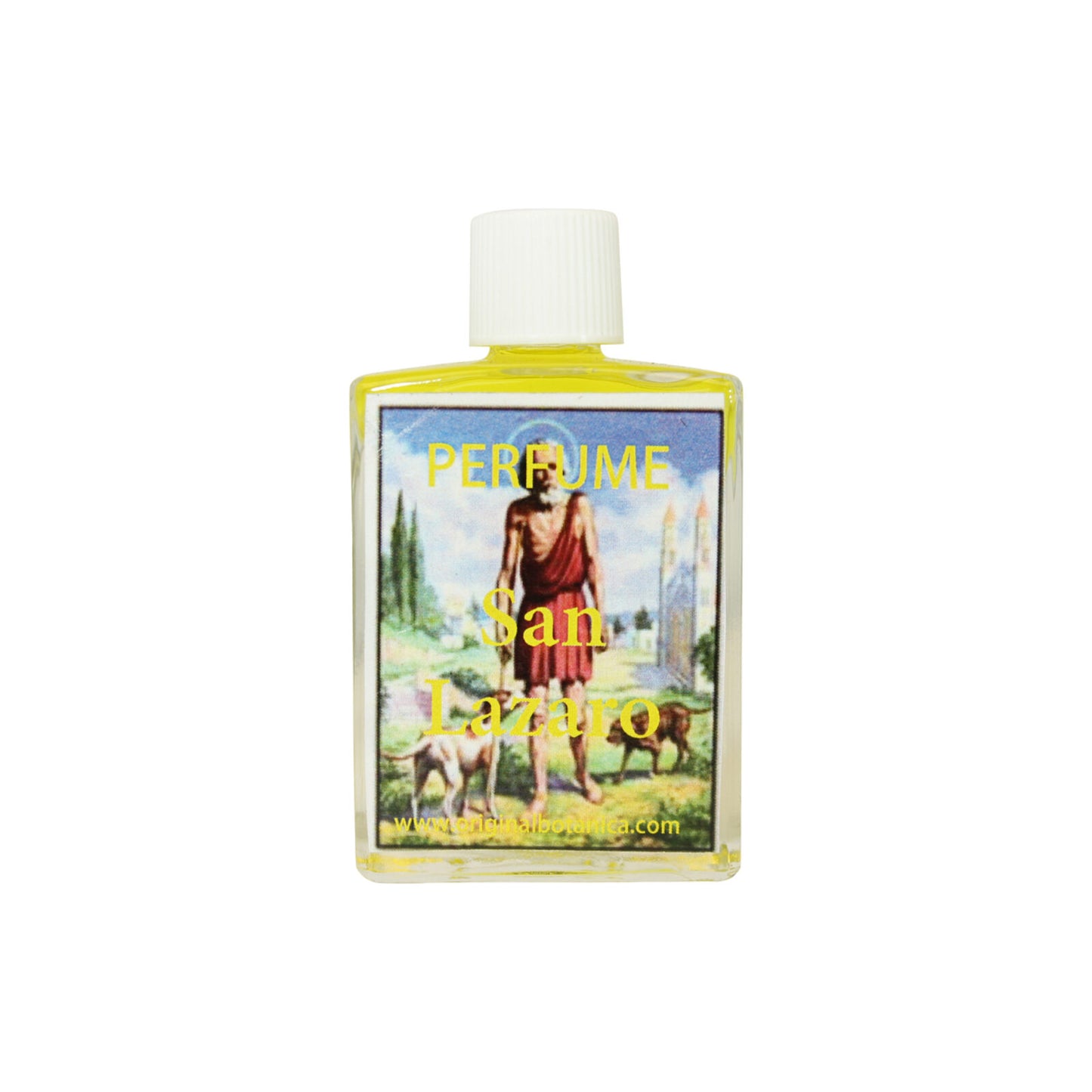 Saint Lazarus Perfume in a 1oz glass bottle, a healing ritual perfume made with natural ingredients and essential oils, perfect for relaxation and renewal.