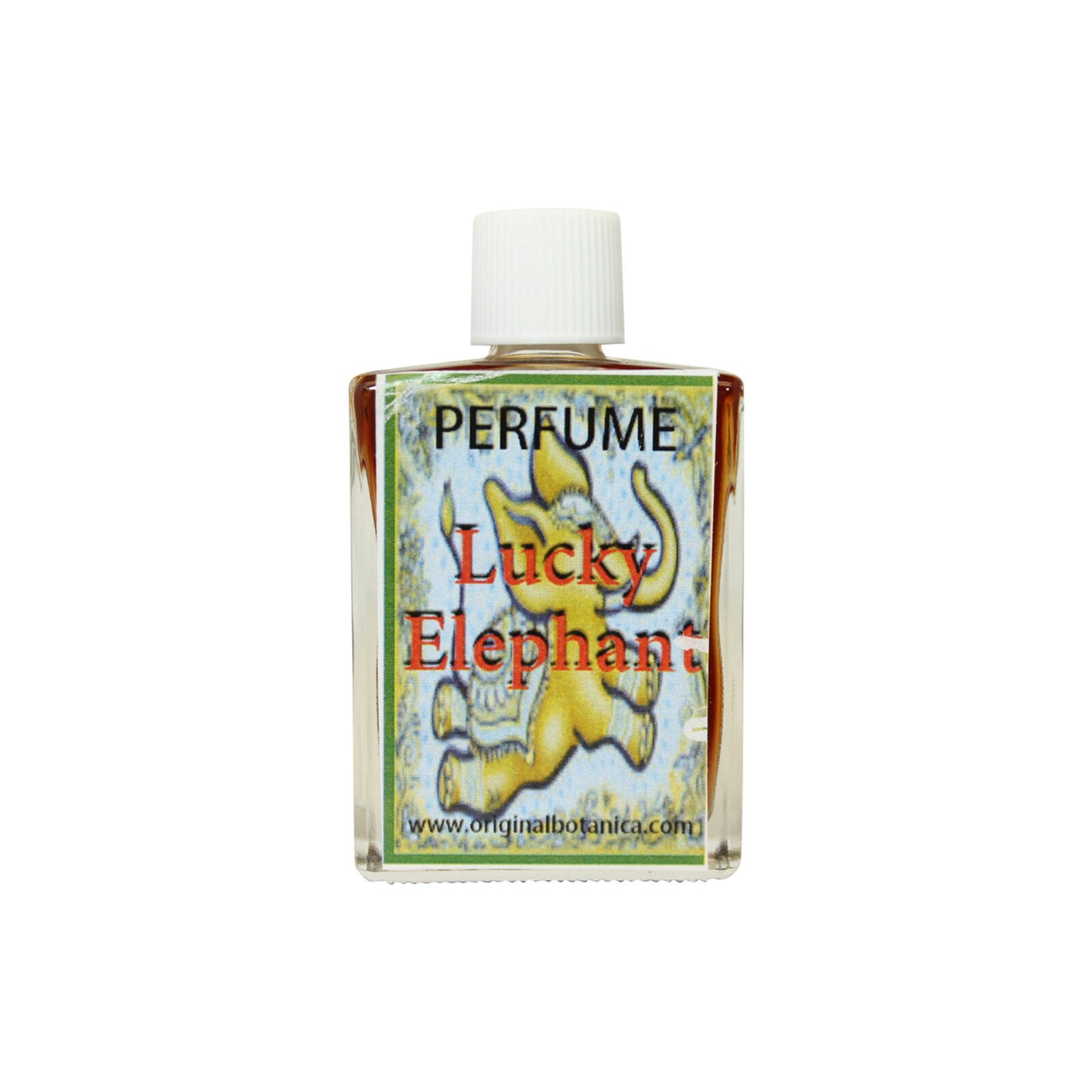 Lucky Elephant Perfume in a stylish 1oz glass bottle, designed to bring good luck and positive energy with its unique fragrance blend.