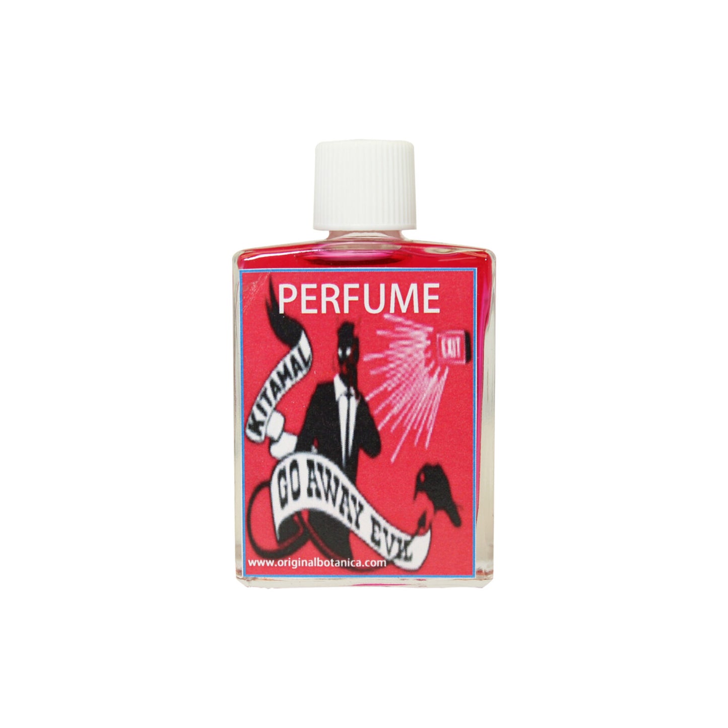 Go Away Evil - Quita Maldicion Perfume in a stylish 1oz glass bottle, perfect for warding off negativity and protecting your energy. Experience the power of Go Away Evil perfume today!