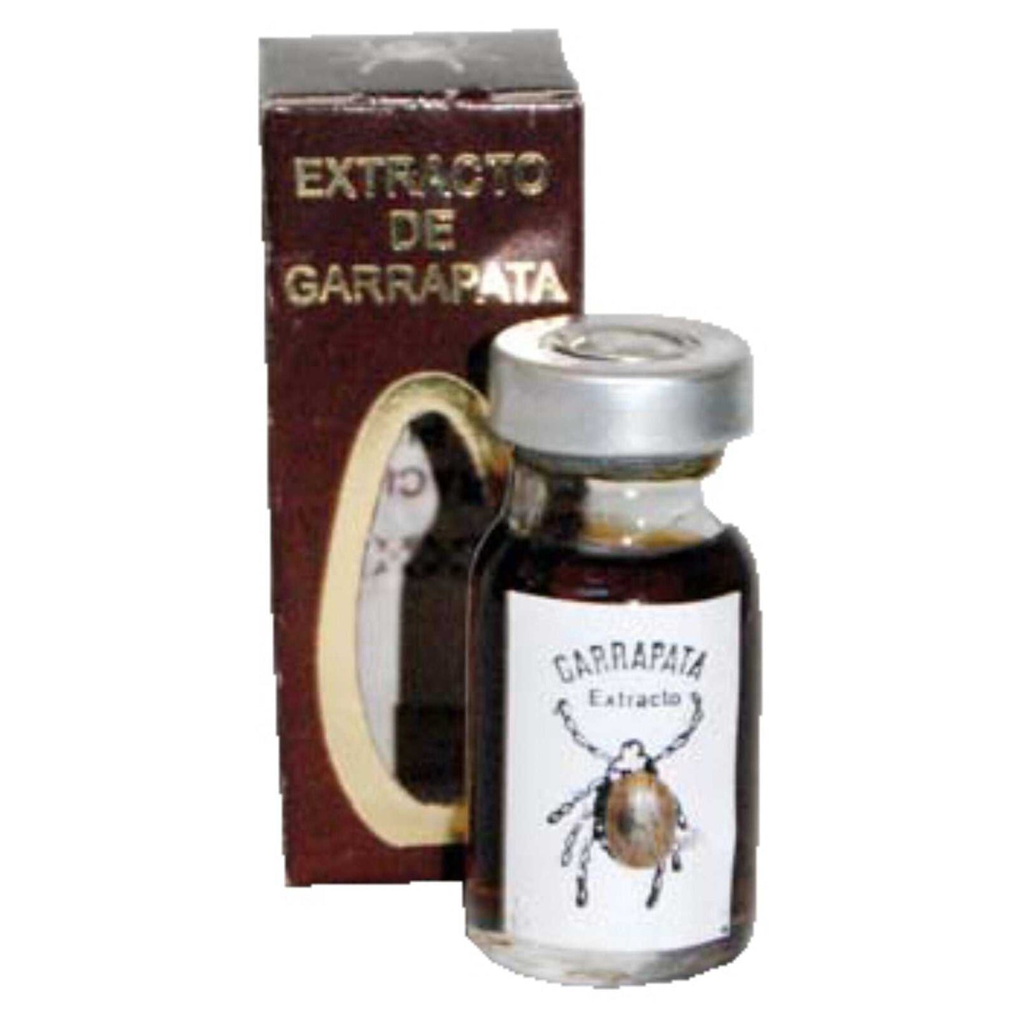 Garrapata Extract perfume bottle showcasing its unique design, a powerful aphrodisiac derived from rare Amazon rainforest plants, ideal for attracting attention.