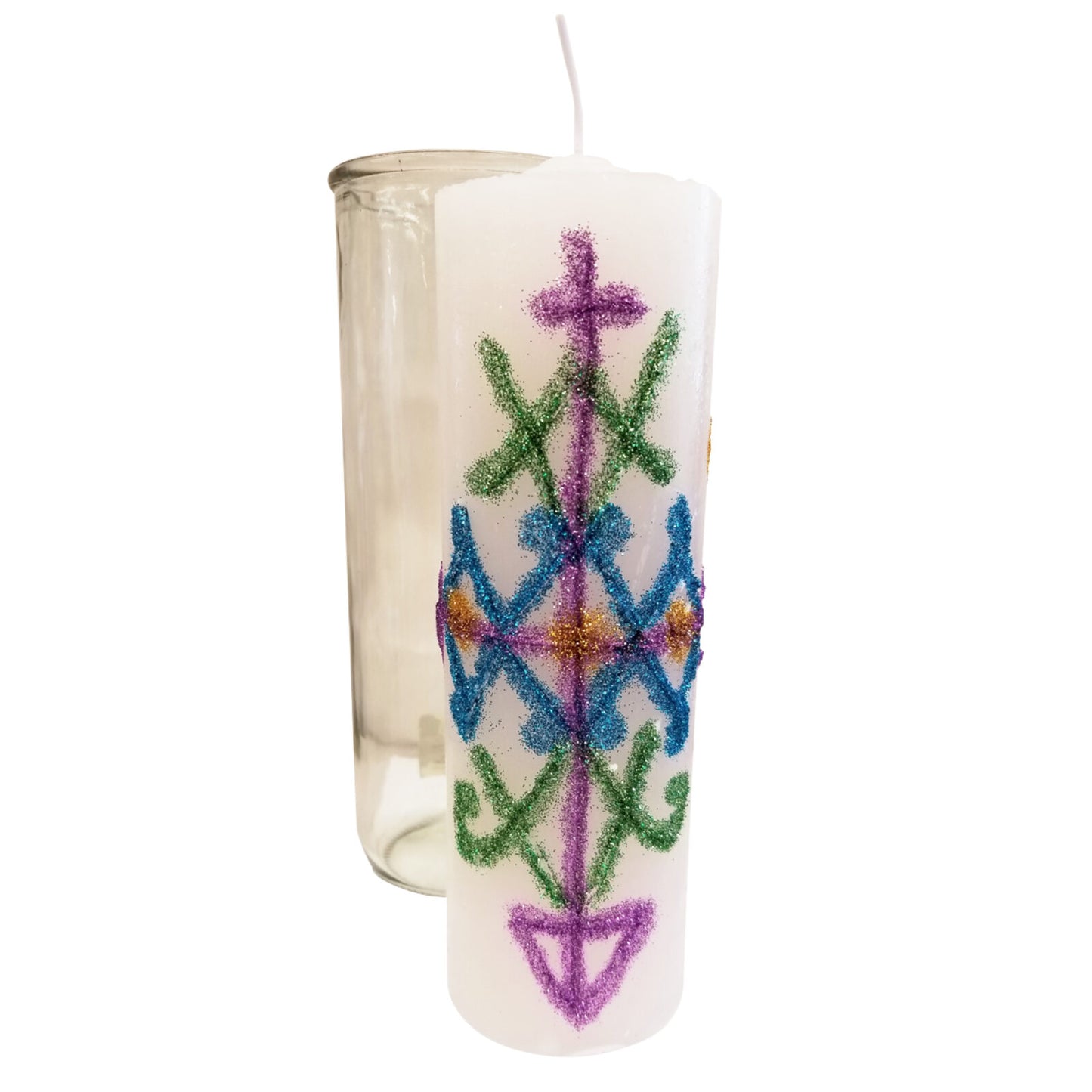 Spiritual Cleansing Candle by Psychic Tyra, designed to clear obstacles and enhance your spiritual journey.