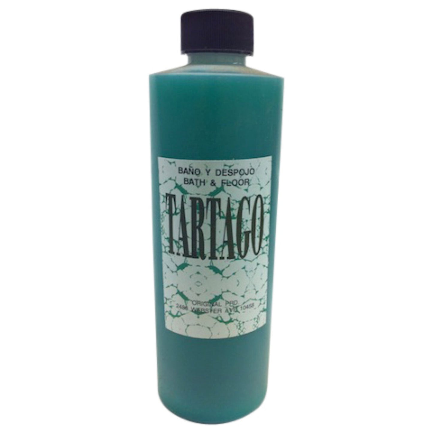 Tartago Bath & Floor Wash - 8oz plastic bottle featuring the powerful tartago bath wash made from the essence of the tartago plant for cleansing and uncrossing.