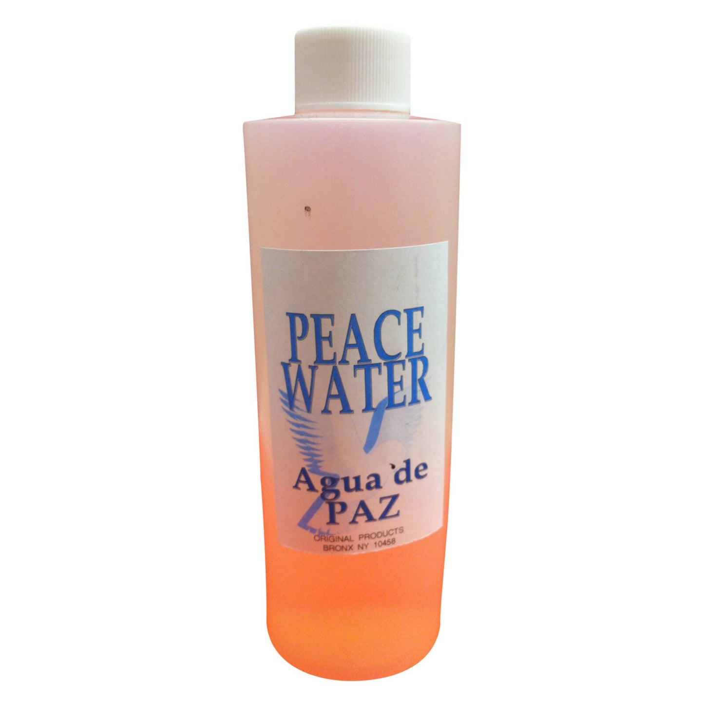 Peace Water calming bath products in an 8oz bottle, perfect for relaxing baths and unwinding after a long day.