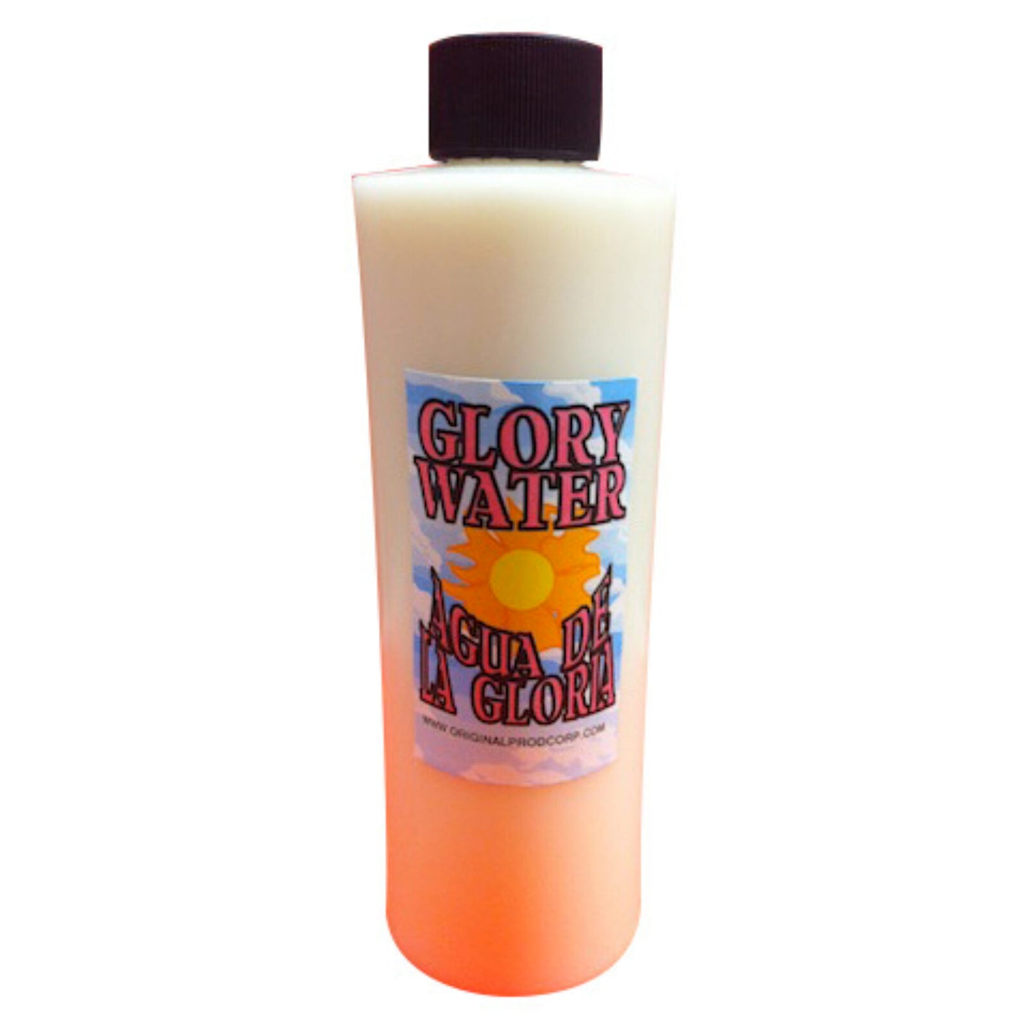 Glory Water in an 8oz bottle, perfect for spiritual rituals and blessing your home. Ideal ritual blessing water for overcoming obstacles and achieving victory.
