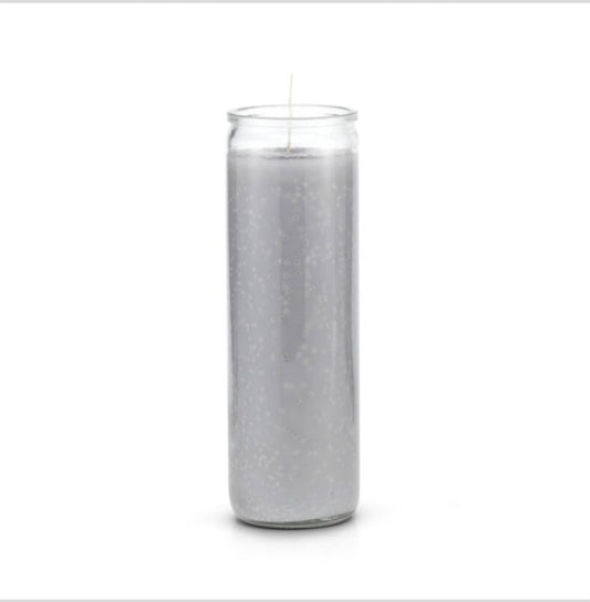 Silver 7 Day Plain Candles-Psychic Conjure