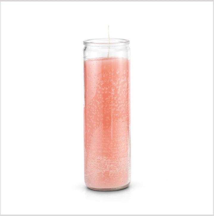 Pink 7 Day Plain Candles designed for love and friendship, perfect for attracting affection with our pink 7 day candle.