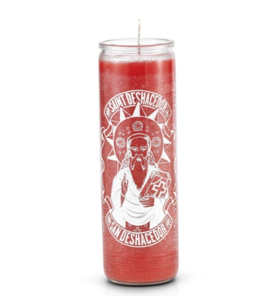 Saint Deshacedor (San Deshacedor) 7 Day Saint Candle for protection and spiritual cleansing, designed to banish negative energy.
