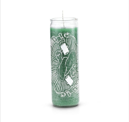 Steady Work (Trabajo Fijo) Prayer Candle, Green, 7 Day-Psychic Conjure