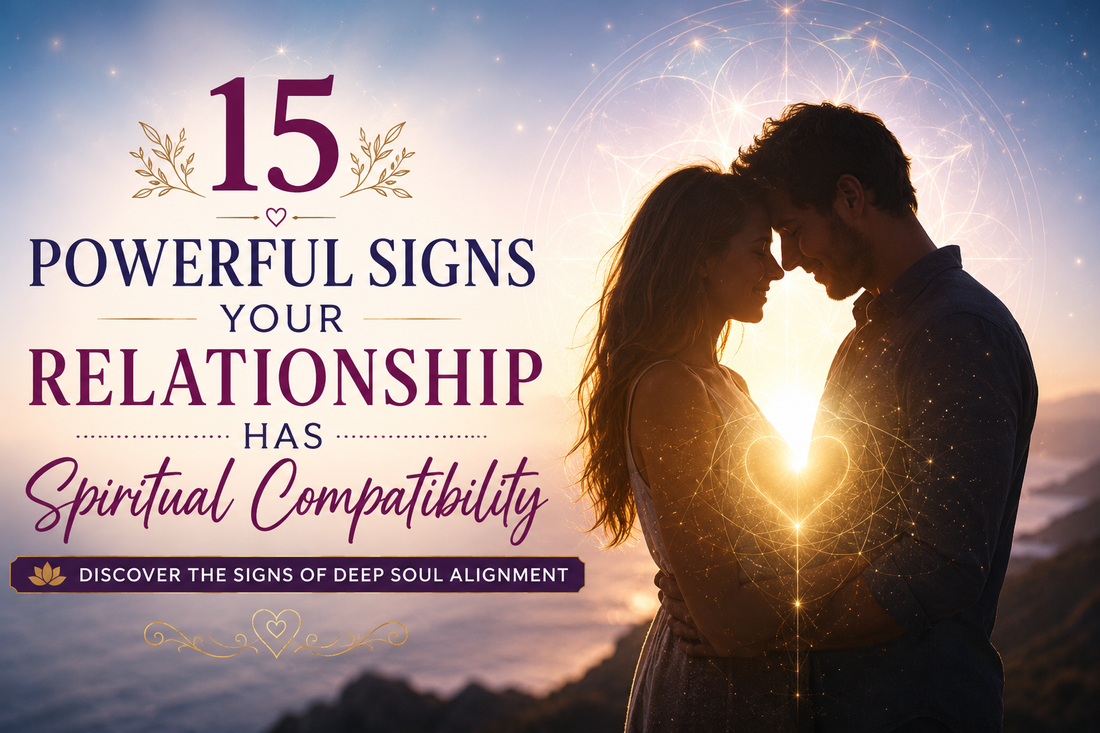 Illustration showcasing the 15 Powerful Signs Your Relationship Has Spiritual Compatibility, highlighting deep emotional connections and mutual growth.