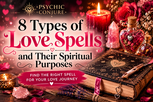 An overview of the Different Types of Love Spells showcasing their various spiritual purposes, perfect for anyone exploring relationship goals.