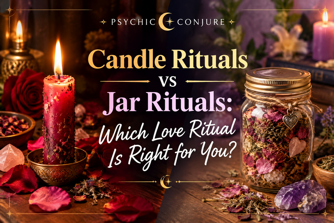 Candle Rituals vs Jar Rituals: Which Love Ritual Is Right for You? — comparison of candle and jar rituals for love, attraction, and spiritual intention