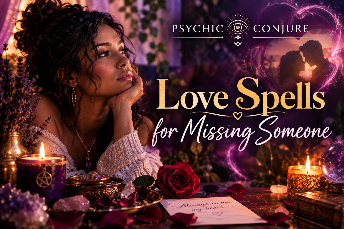 Love Spells for Missing Someone guide illustrating emotional connection, spiritual healing, and relationship reconciliation