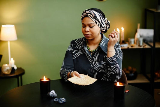 A peaceful scene illustrating the signs you've found a real Psychic Reader to avoid scams, highlighting emotional clarity and authentic readings.
