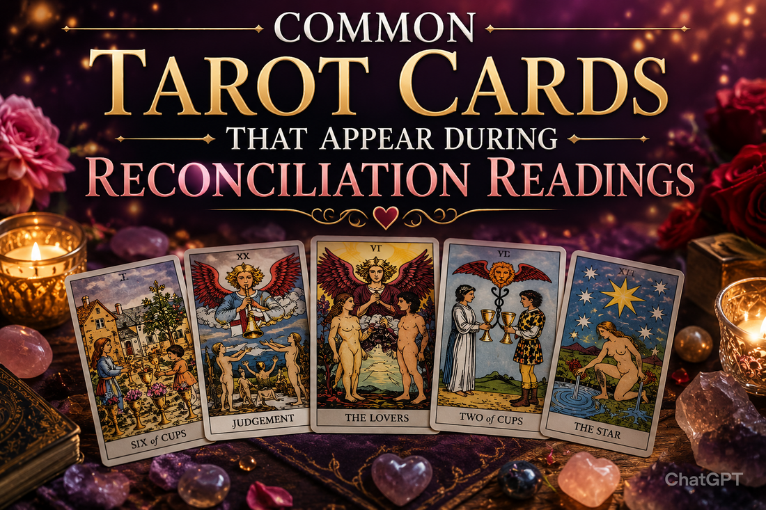 An illustrative image of the Tarot Cards that often signal reconciliation, reunion, and second chances in love - 15 Tarot Cards That Often Signal Reconciliation, Reunion & Second Chances in Love.