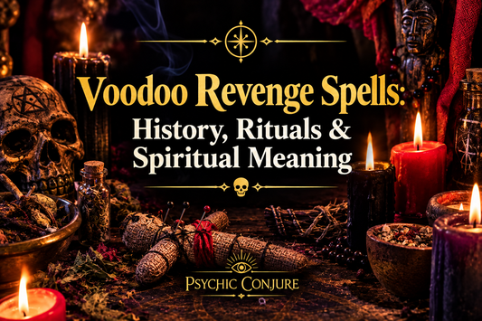 Voodoo Revenge Spells: History, Rituals & Spiritual Meaning featuring symbolic spiritual justice and ritual imagery