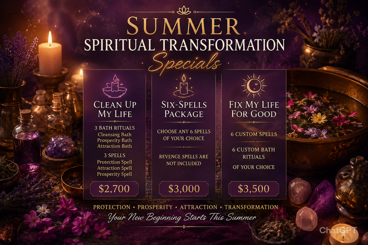 Summer Spiritual Transformation Specials