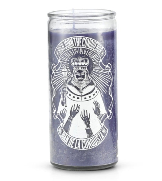 High John the Conqueror Candle 14 Day Purple-Psychic Conjure