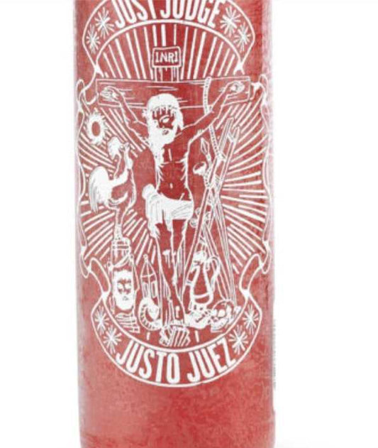 Just Judge 7 Day Saint Candle Red-Psychic Conjure