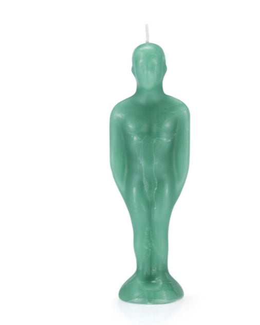 Male Image Candle Green-Psychic Conjure