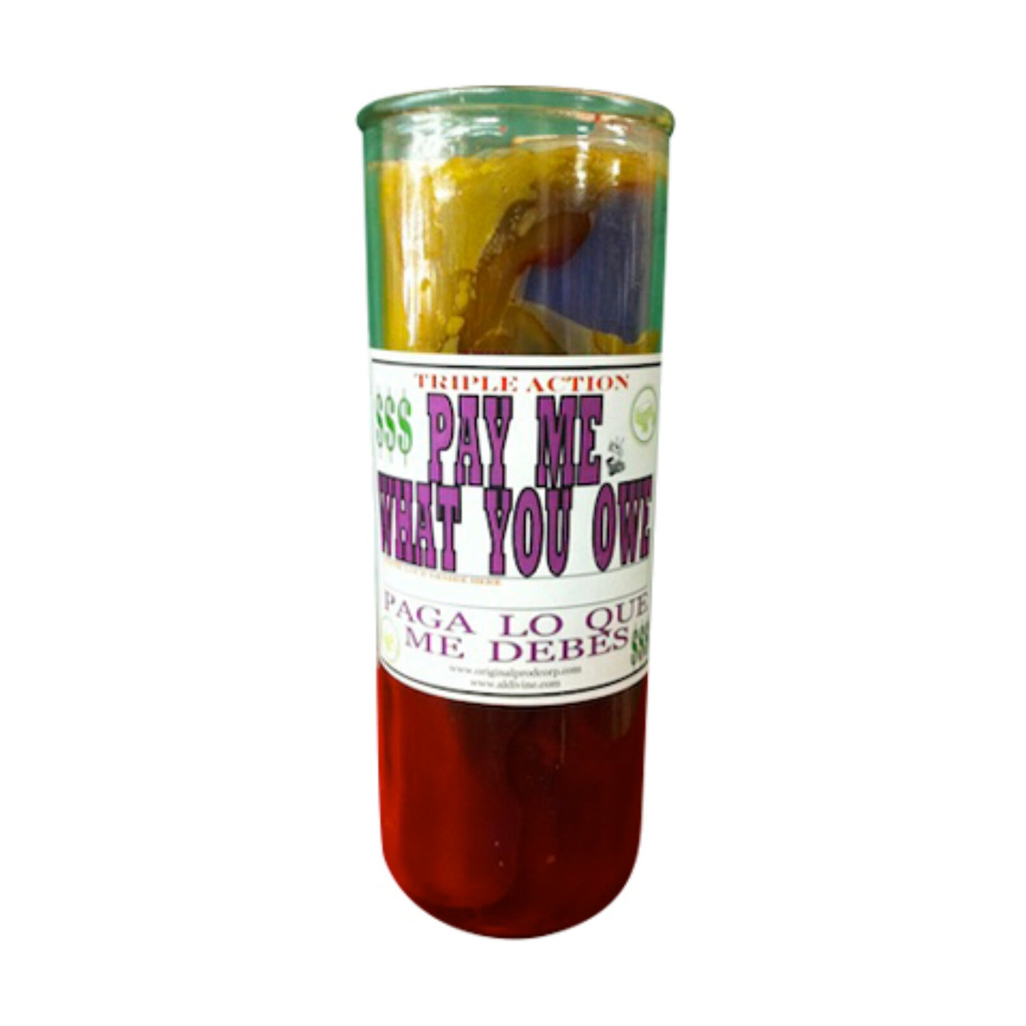 Pay Me What You Owe Me Custom Big Al Candle-Psychic Conjure