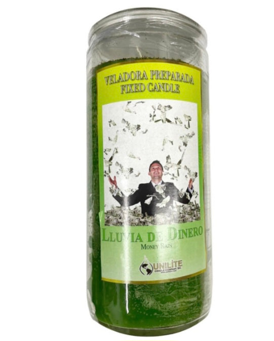 Rain Money (Lluvia de Dinero) 14 Day Prepared Candle-Psychic Conjure