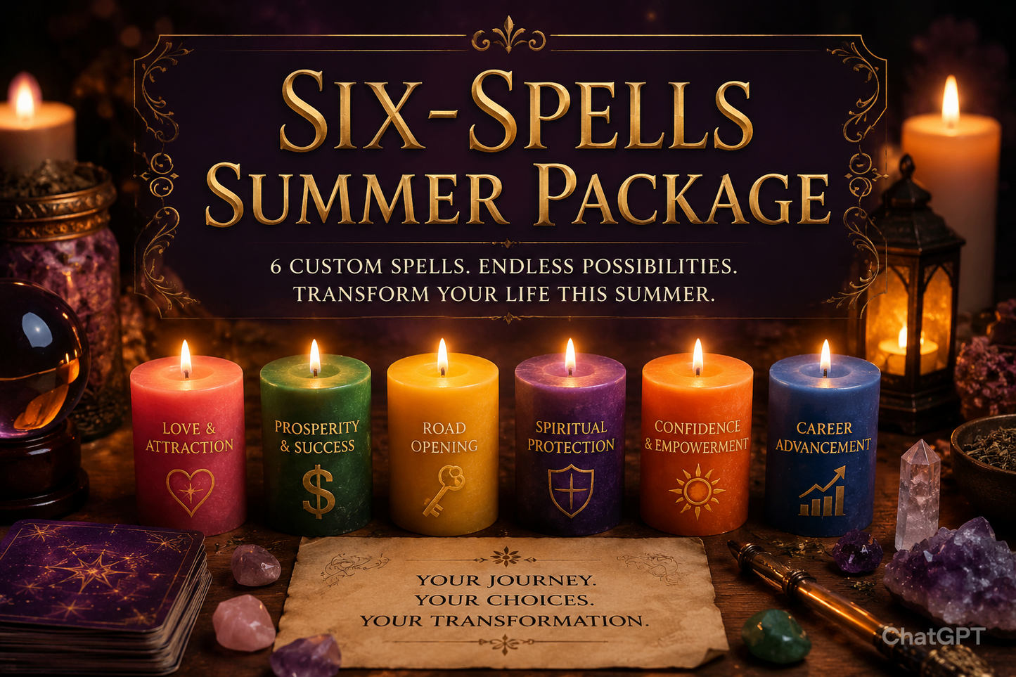 Six-Spells Summer Package – Custom Spiritual Work