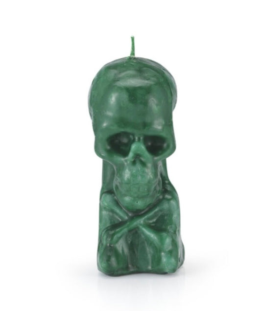 Skull Candle Green-Psychic Conjure