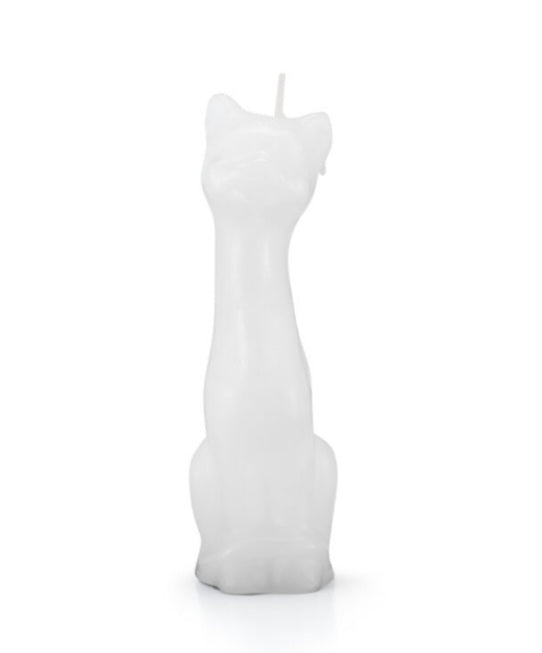 Cat Candle White-Psychic Conjure