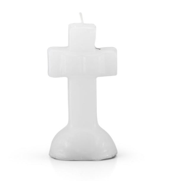 Crucifix Candle White-Psychic Conjure