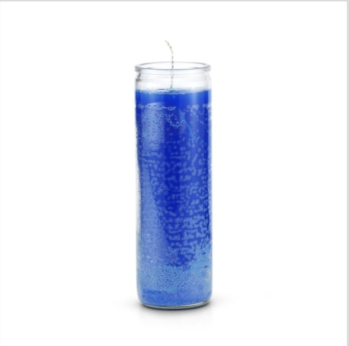 Blue 7 Day Plain Candles-Psychic Conjure