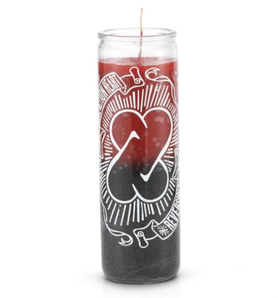 Double Action Heart Multicolor 7 Day Prayer Candle-Psychic Conjure