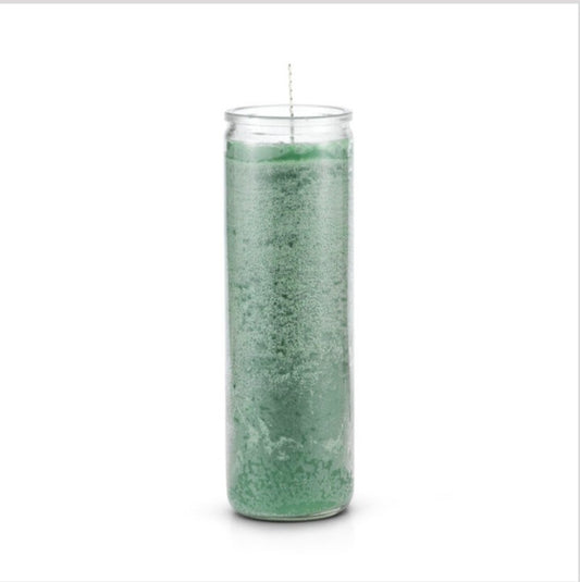 Green 7 Day Plain Candles-Psychic Conjure