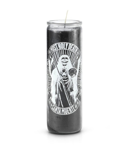 Most Holy Death (Santa Muerte) 7 Day Saint Candle Black-Psychic Conjure