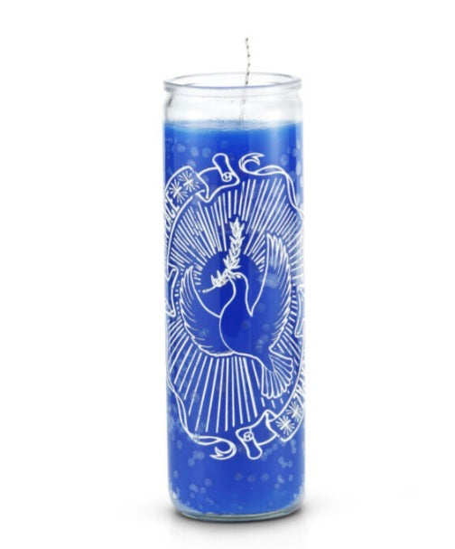 Peace 7 Day 1 Color Prayer Candle-Psychic Conjure