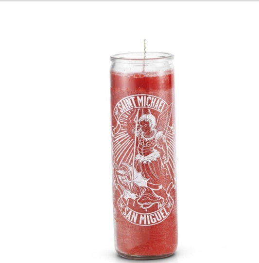 Saint Michael (San Miguel) Candle, Red, 7 Day-Psychic Conjure